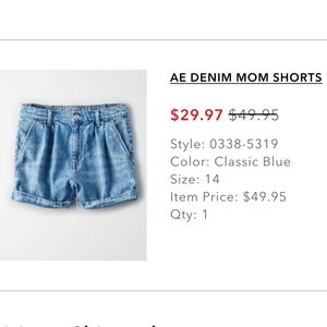AE denim mom short